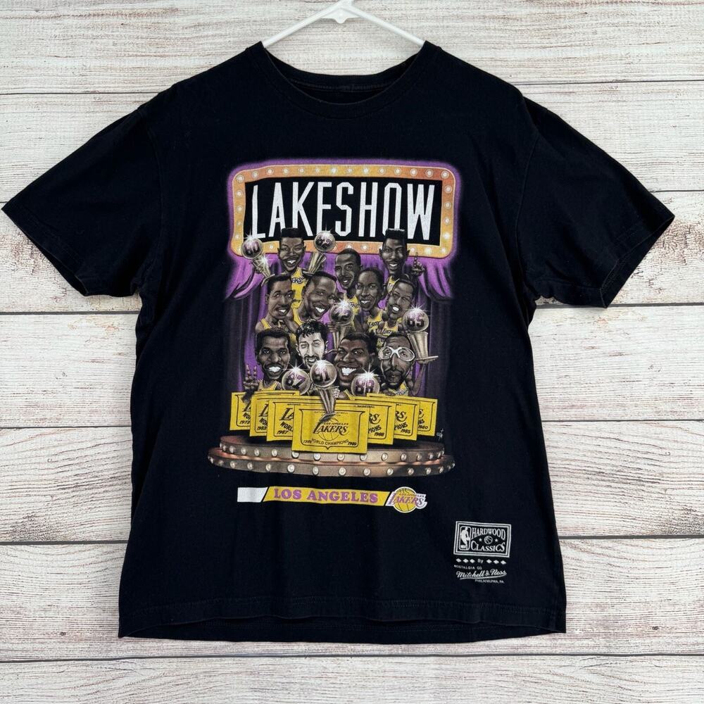 Mitchell & Ness Hardwood Classics Lakers Lakeshow‎ T-Shirt Men's Medium Black